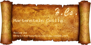 Hartenstein Csilla névjegykártya